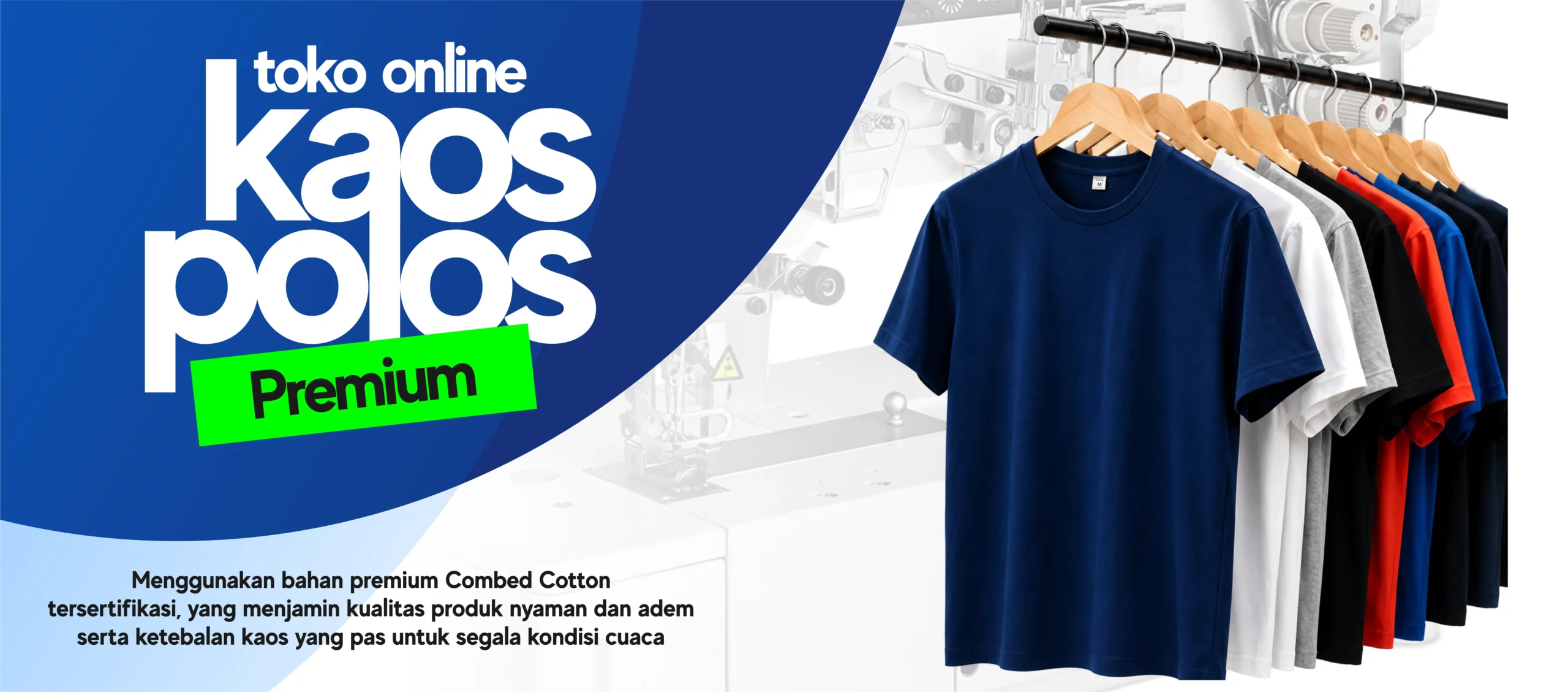 Kaos Polos Combed Premium Bukittinggi